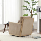 Camel 26.77 Swivel Barrel Chair with Hardwood Frame