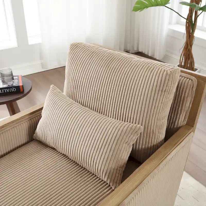 Camel 26.77 Swivel Barrel Chair with Hardwood Frame