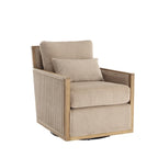 Camel 26.77 Swivel Barrel Chair with Hardwood Frame