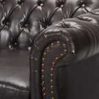 Chesterfield Button Tufted 3-seater Sofa with Nailheads