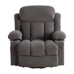Grey Electric Power Lift Recliner Chair with Heating, Massage, USB Port, and Side Pockets, Equipped with Remote Control