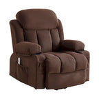 Grey Electric Power Lift Recliner Chair with Heating, Massage, USB Port, and Side Pockets, Equipped with Remote Control