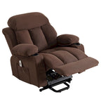 Grey Electric Power Lift Recliner Chair with Heating, Massage, USB Port, and Side Pockets, Equipped with Remote Control