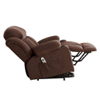 Grey Electric Power Lift Recliner Chair with Heating, Massage, USB Port, and Side Pockets, Equipped with Remote Control