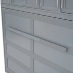 Gray Queen Size Multifunction Murphy Bed with Top Cabinets