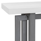 59.1 Table console moderne en bois massif avec piétement au design unique pour entrée ou salon