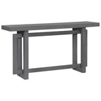 59.1 Table console moderne en bois massif avec piétement au design unique pour entrée ou salon