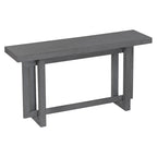 59.1 Table console moderne en bois massif avec piétement au design unique pour entrée ou salon