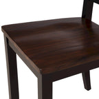 Black 5-Piece Wooden Dining Table Set with Rectangular Table & 4 Chairs