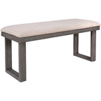Gray Rustic 6-Piece Wooden Dining Table Set with Rectangular Table & 4 Chairs