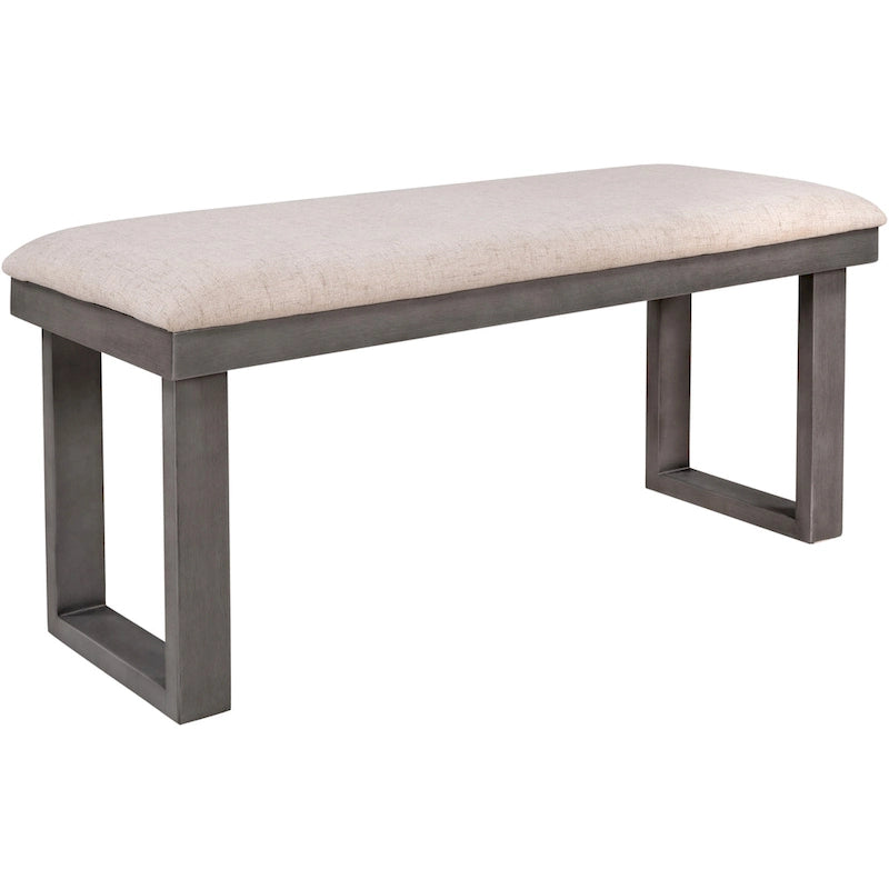 Gray Rustic 6-Piece Wooden Dining Table Set with Rectangular Table & 4 Chairs