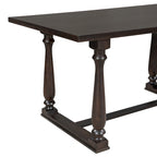 Espresso Retro 6-Piece Wooden Dining Table Set with Rectangular Table & 4 Chairs