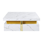 43.3 Modern Square Storage Coffee Table with 4 Drawers for Living Room