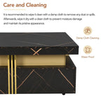 43.3 Modern Square Storage Coffee Table with 4 Drawers for Living Room
