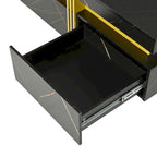 43.3 Modern Square Storage Coffee Table with 4 Drawers for Living Room