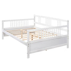 Full Solid Wood Daybed with Backrest & Armrest