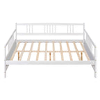 Full Solid Wood Daybed with Backrest & Armrest