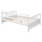 Full Solid Wood Daybed with Backrest & Armrest