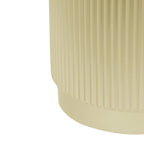 15 Modern Round Side Table with Vertical Stripes and Iron Frame for Living Room or Bedroom