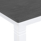 Ensemble de salle à manger en bois 6 pièces « White Farmhouse » avec table rectangulaire et 4 chaises