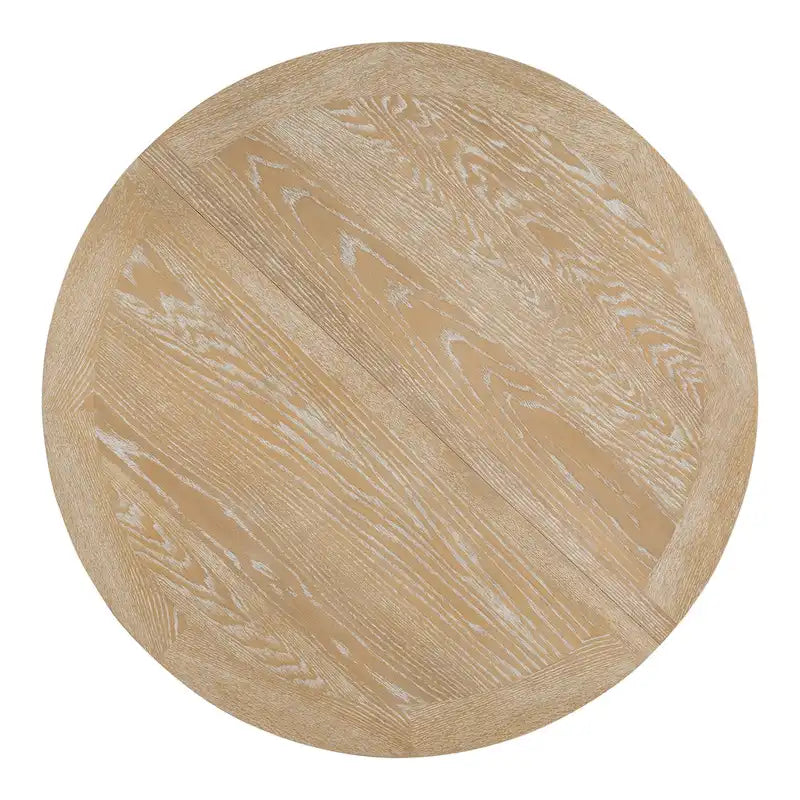 Ensemble de salle à manger 5 pièces en bois avec table ronde extensible et 4 chaises