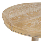 Ensemble de salle à manger 5 pièces en bois avec table ronde extensible et 4 chaises