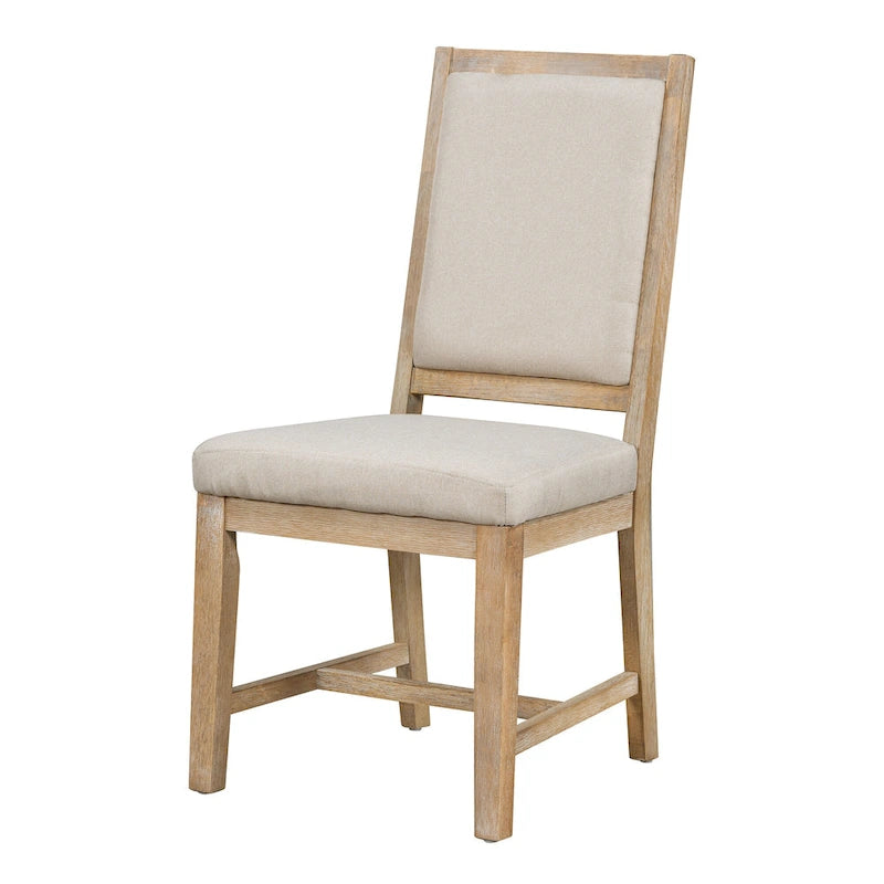 Ensemble de salle à manger 5 pièces en bois avec table ronde extensible et 4 chaises