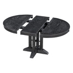 Ensemble de salle à manger 5 pièces en bois avec table ronde extensible et 4 chaises