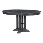 Ensemble de salle à manger 5 pièces en bois avec table ronde extensible et 4 chaises