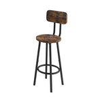 Ensemble de salle à manger moderne 3 pièces avec table carrée, séparation et 2 tabourets de bar