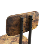 Ensemble de salle à manger moderne 3 pièces avec table carrée, séparation et 2 tabourets de bar