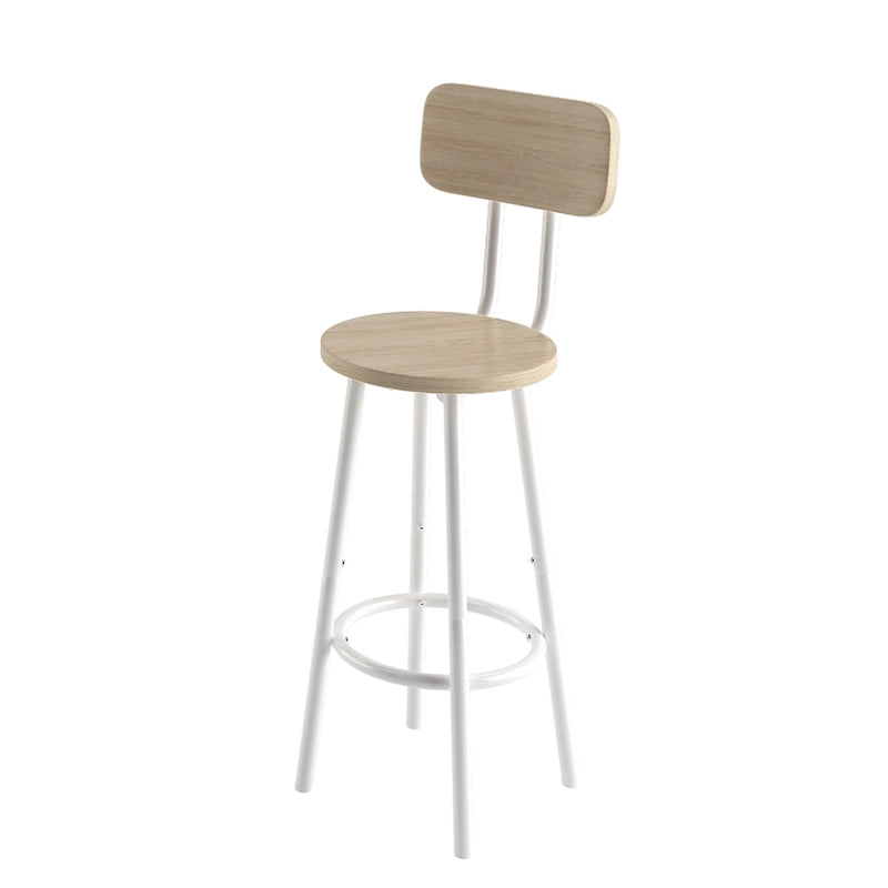 Ensemble de salle à manger moderne 3 pièces avec table carrée, séparation et 2 tabourets de bar