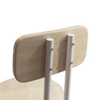 Ensemble de salle à manger moderne 3 pièces avec table carrée, séparation et 2 tabourets de bar