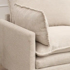 102 Velvet U-Shaped Sectional Sofa with Ottoman & Lumbar Pillows
