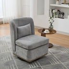 Fauteuil d'appoint pivotant sans accoudoirs en chenille