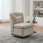 Fauteuil d'appoint pivotant sans accoudoirs en chenille