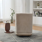 Fauteuil d'appoint pivotant sans accoudoirs en chenille