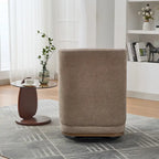 Fauteuil d'appoint pivotant sans accoudoirs en chenille