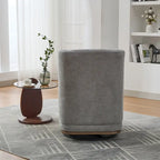 Fauteuil d'appoint pivotant sans accoudoirs en chenille