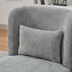 Fauteuil d'appoint pivotant sans accoudoirs en chenille