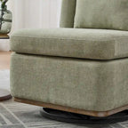 Fauteuil d'appoint pivotant sans accoudoirs en chenille