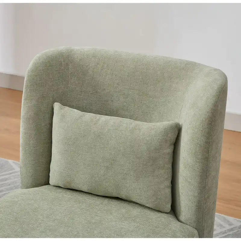 Fauteuil d'appoint pivotant sans accoudoirs en chenille