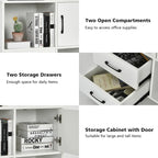 Costway File Cabinet Mobile Lateral Printer Stand with Storage Shelves