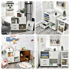 Costway File Cabinet Mobile Lateral Printer Stand with Storage Shelves