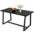 Costway Grande table à manger de 63 po pour 4 à 6 personnes avec métal robuste - Voir les détails