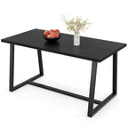 Costway Grande table à manger de 63 po pour 4 à 6 personnes avec métal robuste - Voir les détails