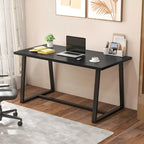 Costway Grande table à manger de 63 po pour 4 à 6 personnes avec métal robuste - Voir les détails