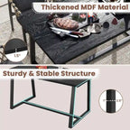 Costway Grande table à manger de 63 po pour 4 à 6 personnes avec métal robuste - Voir les détails