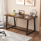 Costway Grande table à manger de 63 po pour 4 à 6 personnes avec métal robuste - Voir les détails