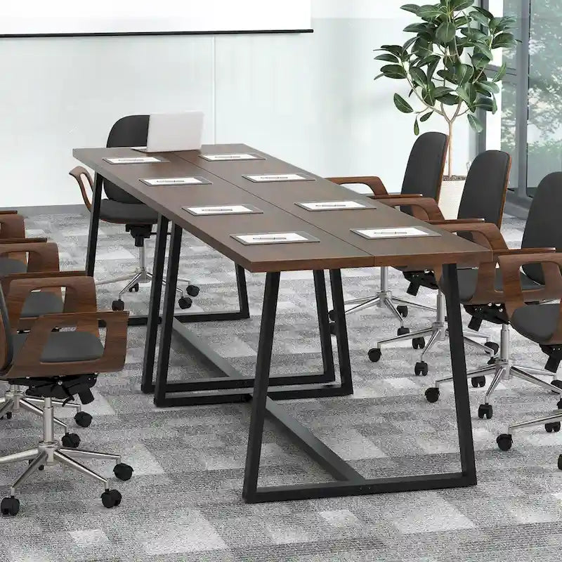Costway Grande table à manger de 63 po pour 4 à 6 personnes avec métal robuste - Voir les détails